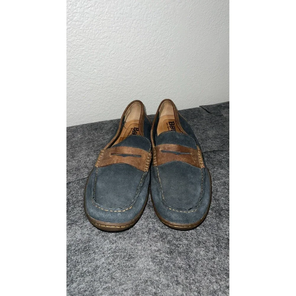 Born Blue Suede Leather Men's Loafers Size 9 NWT